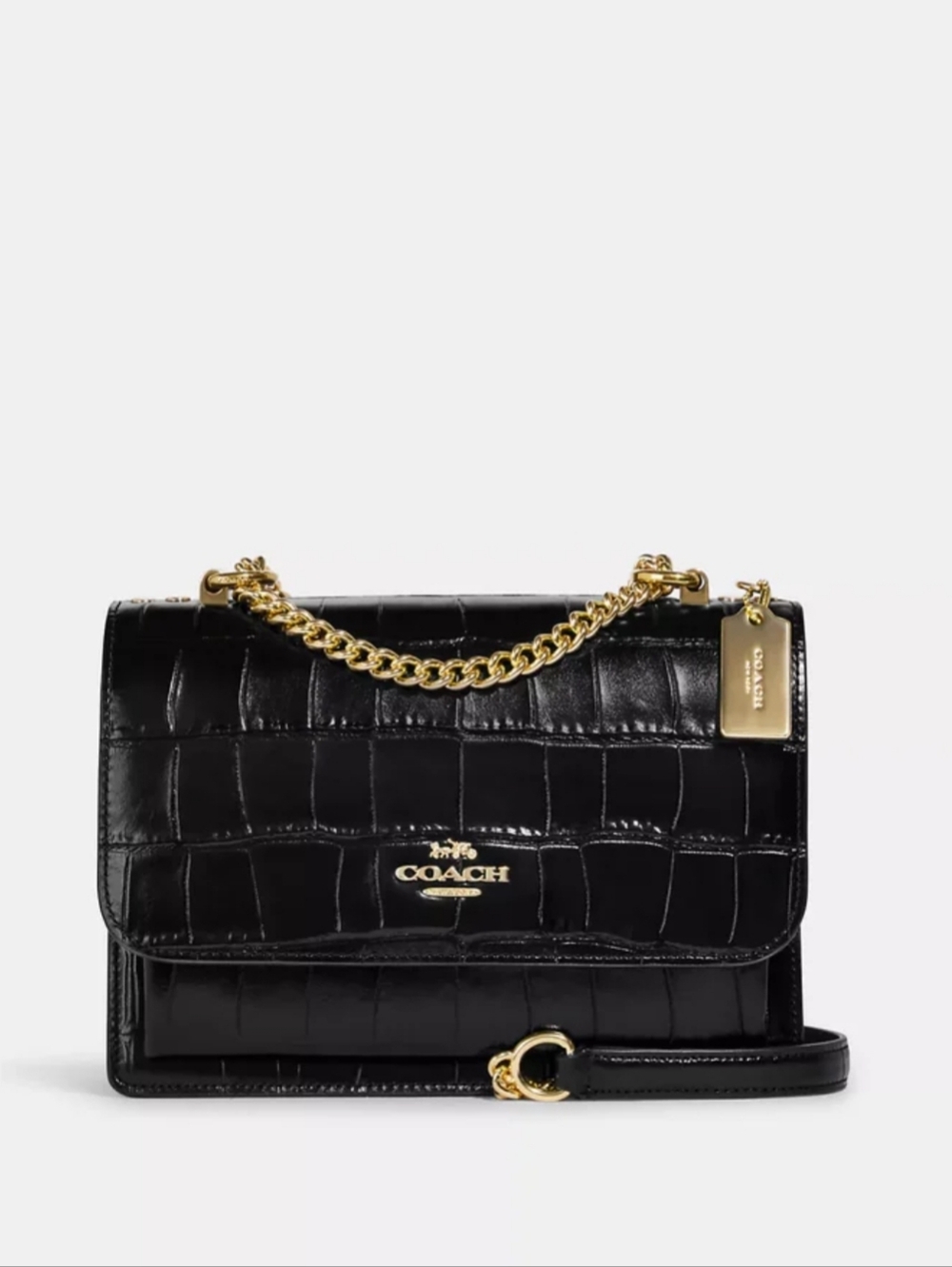SOLDCoach Croc Embossed Khlare 2Way Convertible Bag, 2023, $450 MSRP, Like New